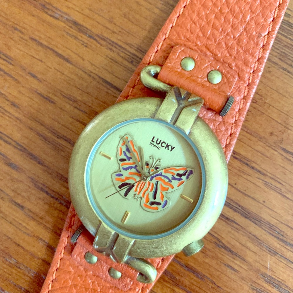 Orange Butterfly Lucky Brand Watch